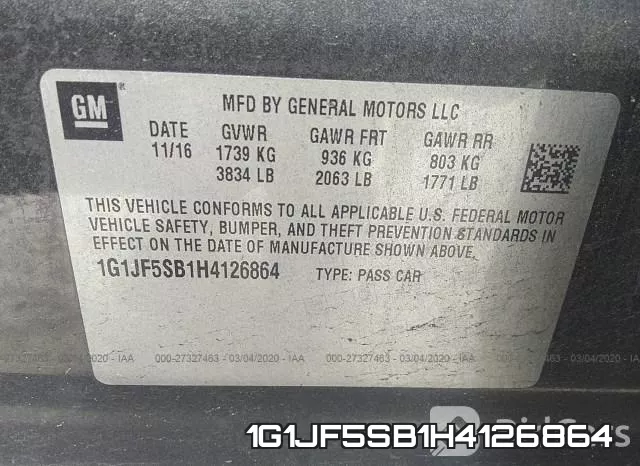 1G1JF5SB1H4126864 фото 6