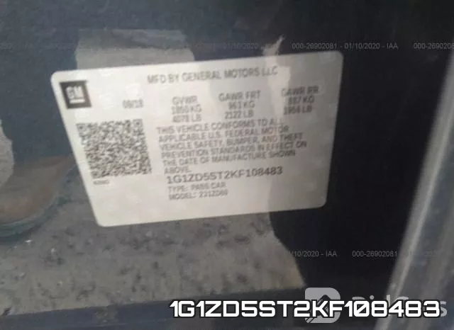 1G1ZD5ST2KF108483 фото 8