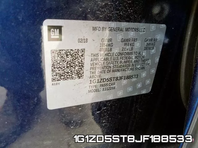 1G1ZD5ST8JF188533 фото 2