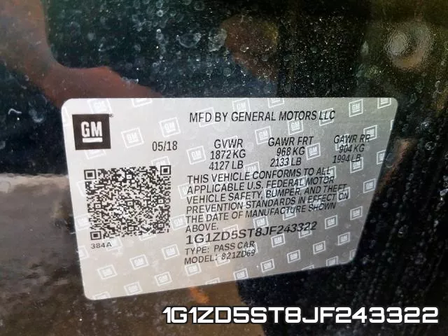 1G1ZD5ST8JF243322 фото 2