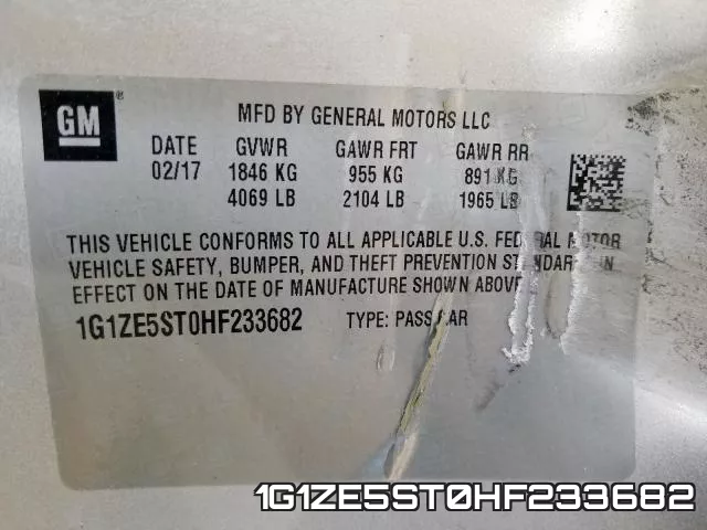 1G1ZE5ST0HF233682 фото 2