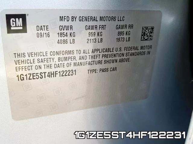 1G1ZE5ST4HF122231 фото 2