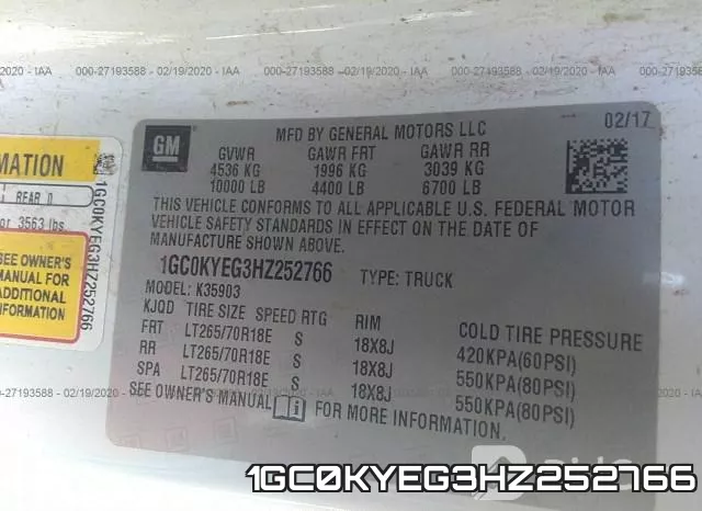 1GC0KYEG3HZ252766 фото 6