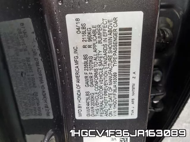 1HGCV1F36JA163089 фото 2