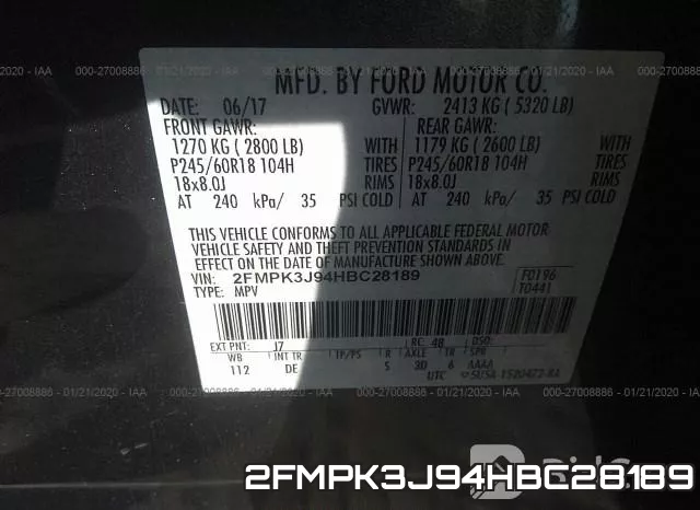 2FMPK3J94HBC28189 фото 7