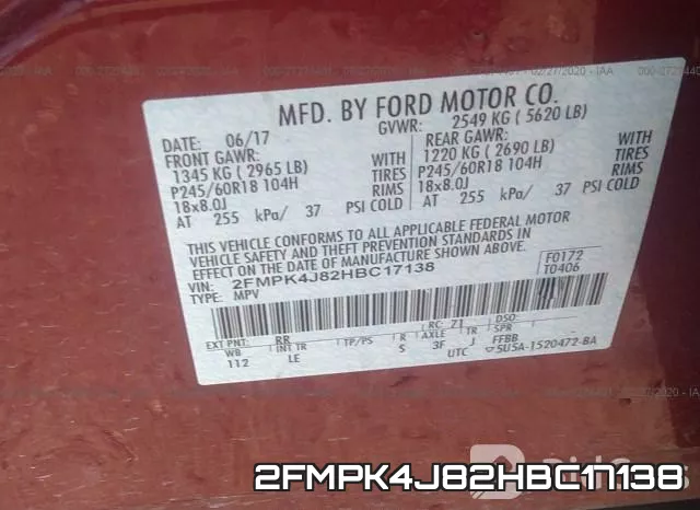 2FMPK4J82HBC17138 фото 7