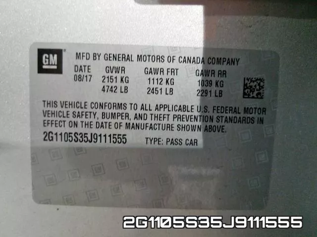 2G1105S35J9111555 фото 2