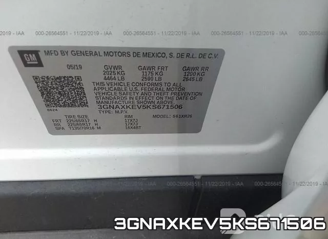 3GNAXKEV5KS671506 фото 6