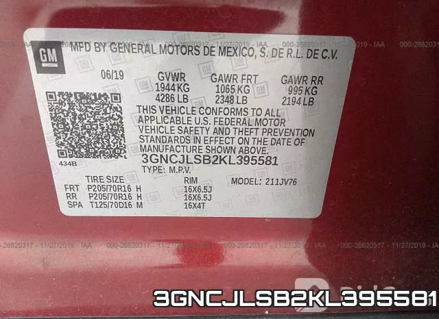 3GNCJLSB2KL395581 фото 7