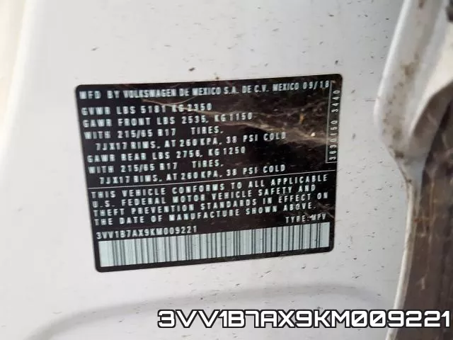 3VV1B7AX9KM009221 фото 2