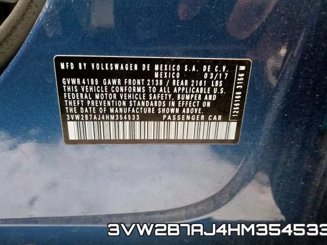3VW2B7AJ4HM354533 фото 2