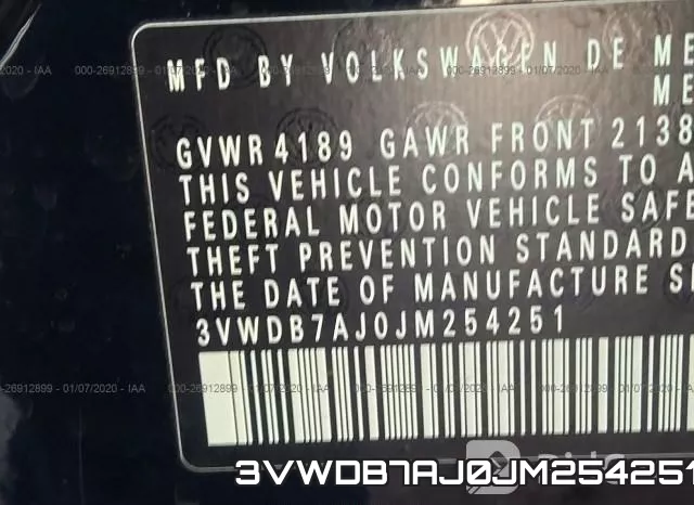 3VWDB7AJ0JM254251 фото 8