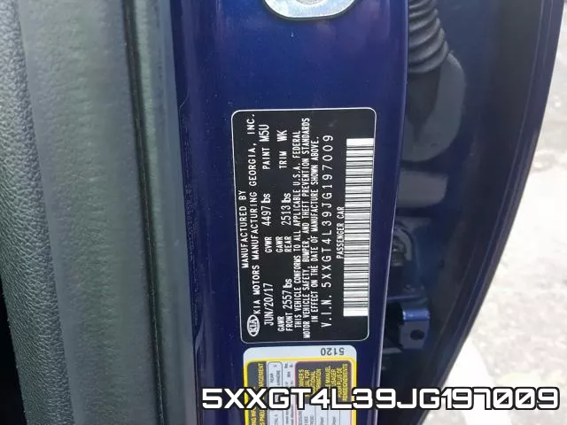 5XXGT4L39JG197009 фото 2
