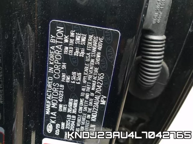 KNDJ23AU4L7042765 фото 2