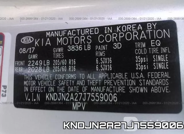 KNDJN2A27J7559006 фото 8