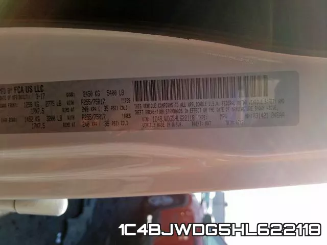 1C4BJWDG5HL622118 фото 2