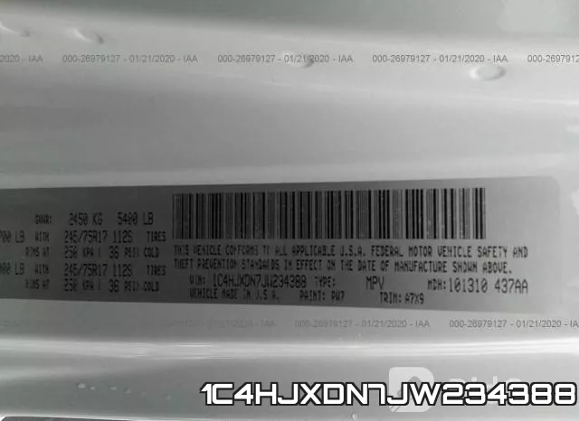 1C4HJXDN7JW234388 фото 7