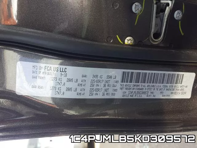 1C4PJMLB5KD309572 фото 2