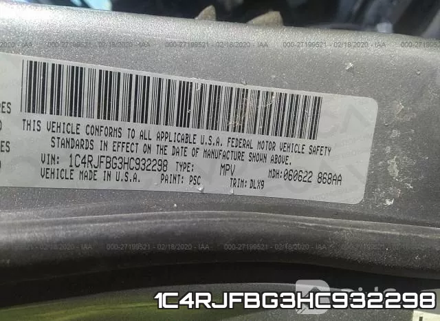 1C4RJFBG3HC932298 фото 6