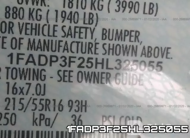 1FADP3F25HL325055 фото 6