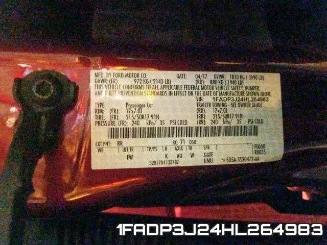1FADP3J24HL264983 фото 2