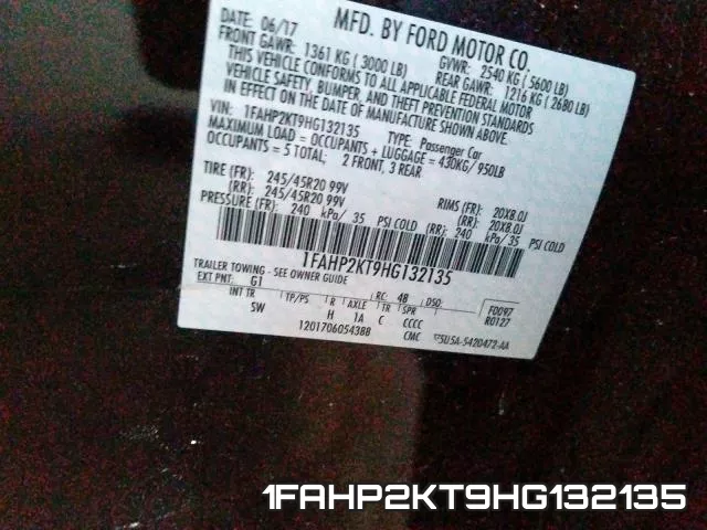 1FAHP2KT9HG132135 фото 2