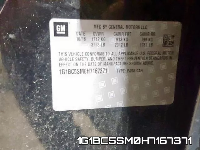 1G1BC5SM0H7167371 фото 2