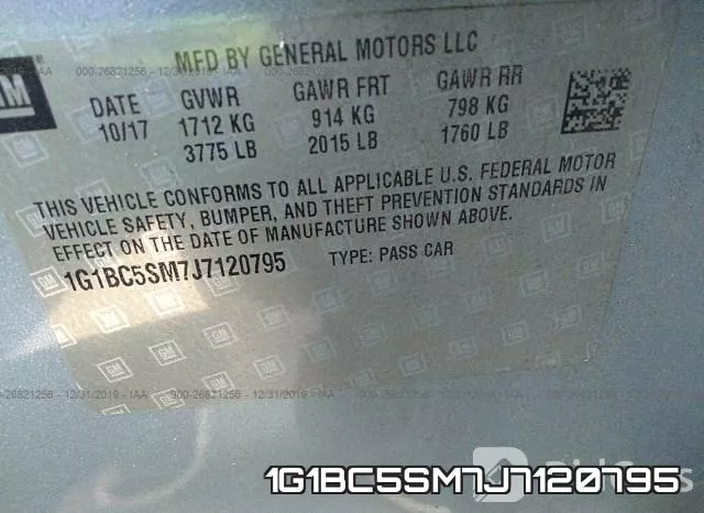 1G1BC5SM7J7120795 фото 7