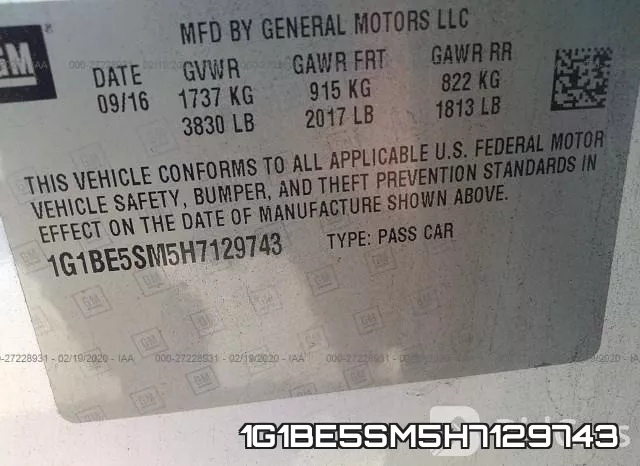 1G1BE5SM5H7129743 фото 4