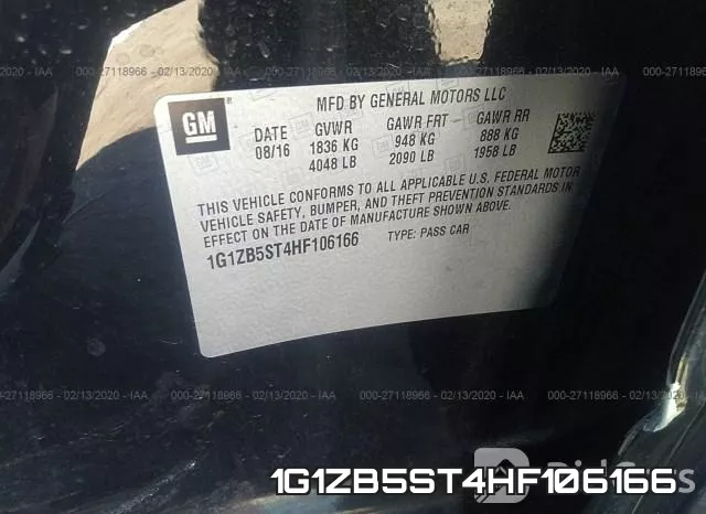 1G1ZB5ST4HF106166 фото 7