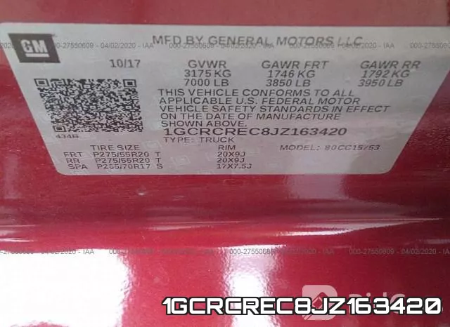 1GCRCREC8JZ163420 фото 6