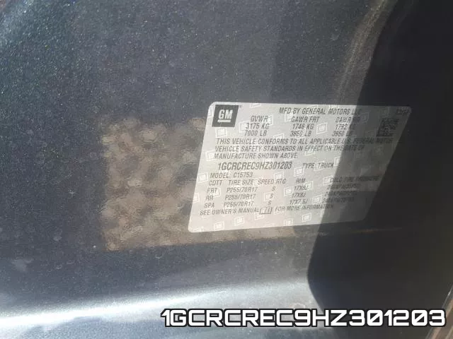 1GCRCREC9HZ301203 фото 2