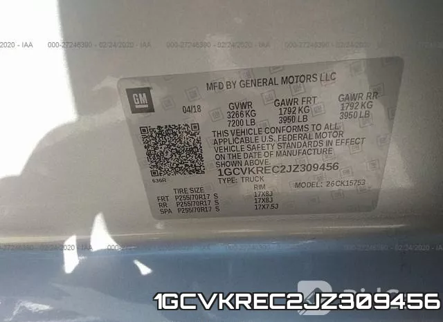 1GCVKREC2JZ309456 фото 8