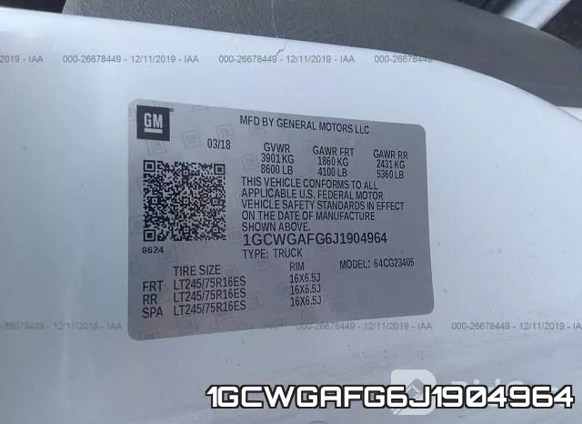 1GCWGAFG6J1904964 фото 7