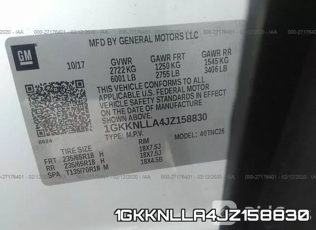 1GKKNLLA4JZ158830 фото 7