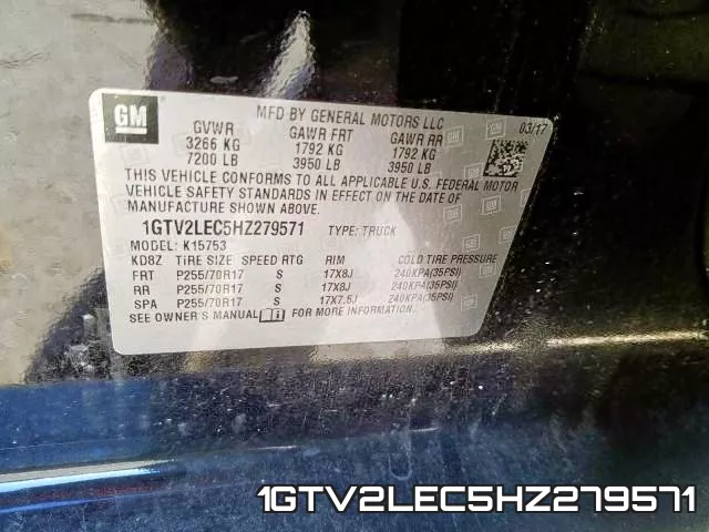 1GTV2LEC5HZ279571 фото 2