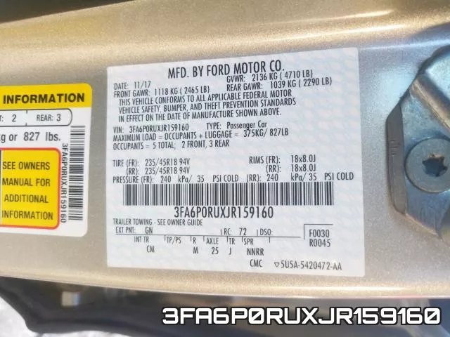 3FA6P0RUXJR159160 фото 2
