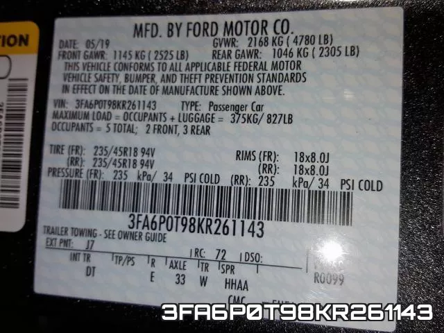 3FA6P0T98KR261143 фото 2