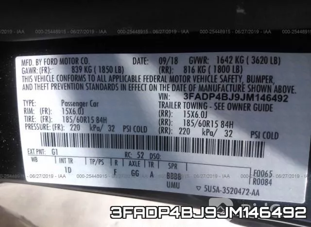 3FADP4BJ9JM146492 фото 8