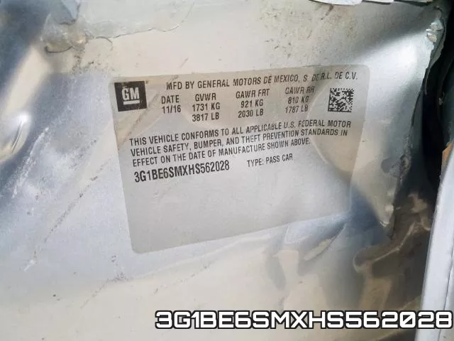 3G1BE6SMXHS562028 фото 2