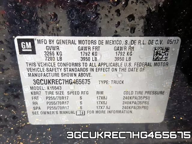 3GCUKREC7HG465675 фото 2