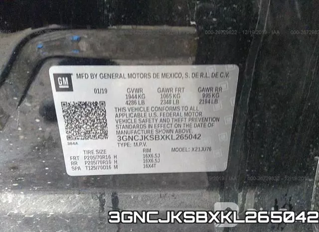 3GNCJKSBXKL265042 фото 8