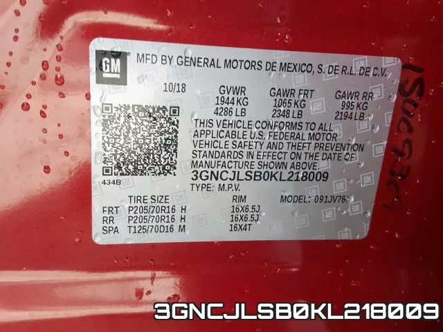 3GNCJLSB0KL218009 фото 2