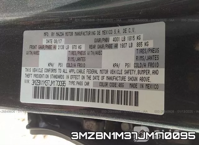 3MZBN1M37JM170095 фото 7