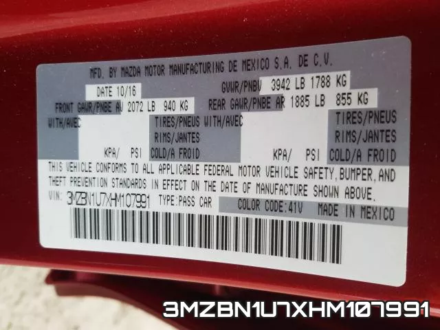 3MZBN1U7XHM107991 фото 2