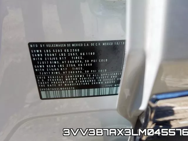 3VV3B7AX3LM045576 фото 2