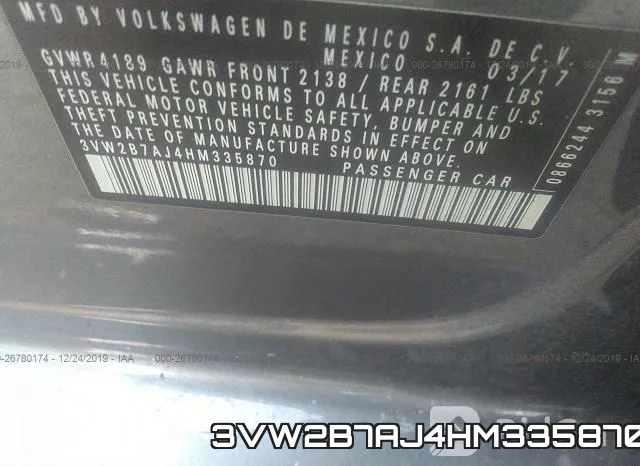 3VW2B7AJ4HM335870 фото 5