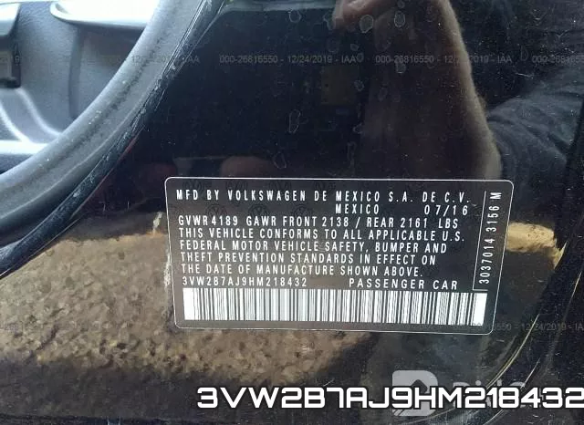 3VW2B7AJ9HM218432 фото 4