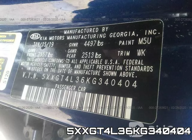 5XXGT4L36KG340404 фото 6