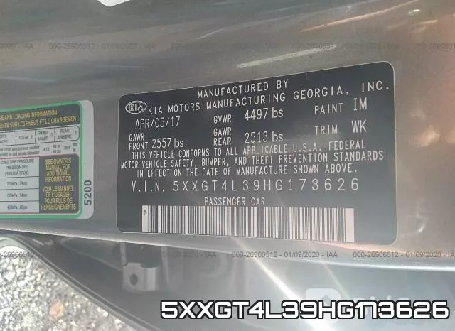 5XXGT4L39HG173626 фото 6